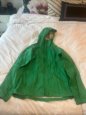 Patagonia Bright Green Hooded Shell Jacket